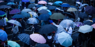 筑駒文化祭、１日目は雨
